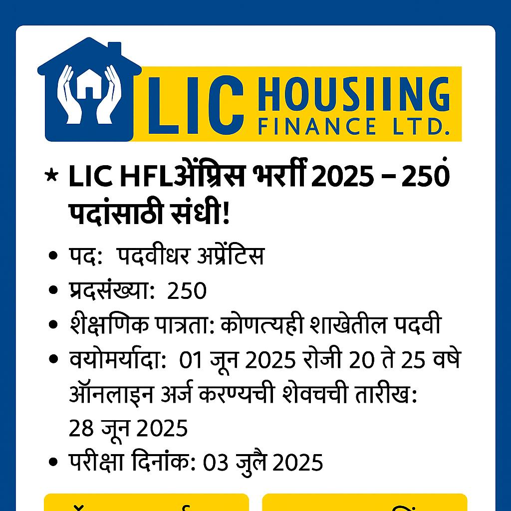 LIC HFL Apprentice Bharti 2025